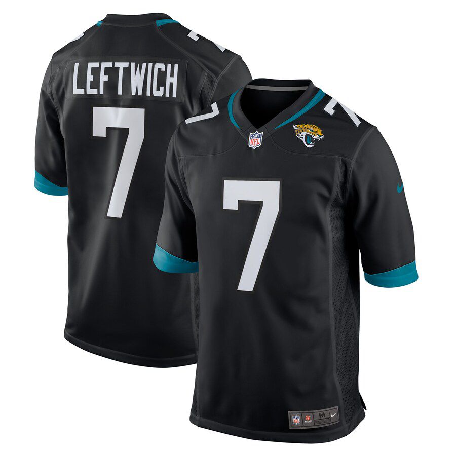 Men Jacksonville Jaguars 7 Byron Leftwich Nike Black Alternate Retired Player Game NFL Jersey